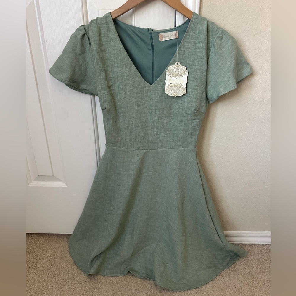 NWT Altar'd State Elegant Sage Mini Dress